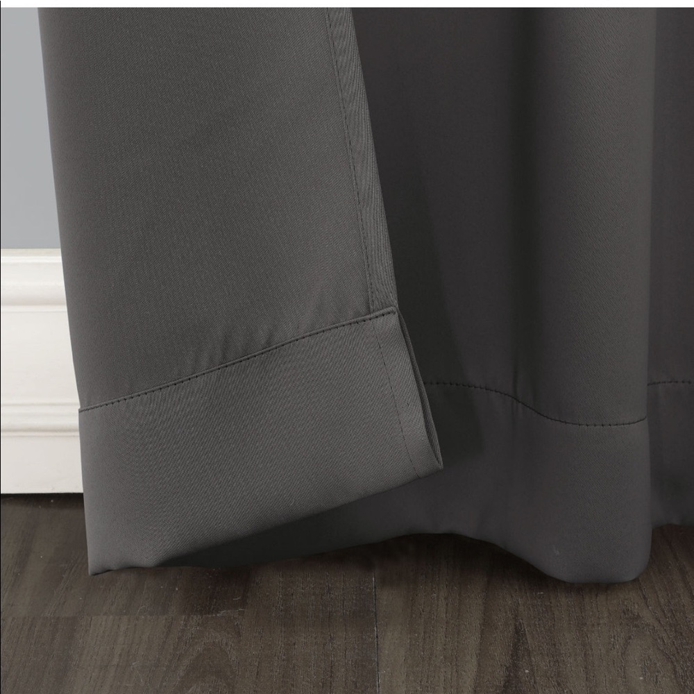 Sun smart total Blackout Curtain Grommet gray 95” - Picture 3 of 7